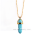 Turquoise Pendant Necklace Jewelry for Women Healing Stone Pendulum